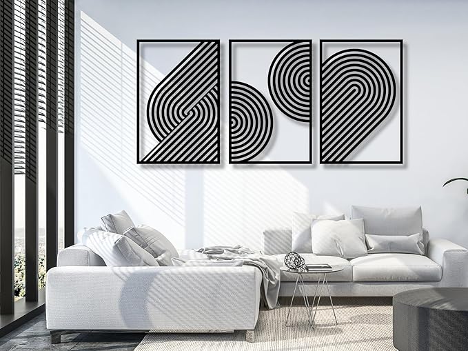 ✨ Kit Cadre Spirale Moderne 3D – 3 Pièces