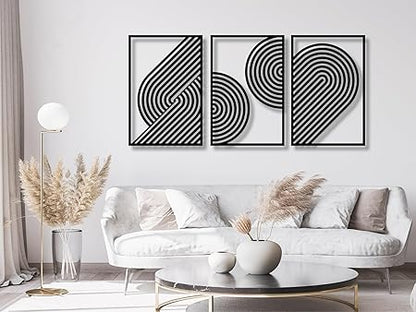 ✨ Kit Cadre Spirale Moderne 3D – 3 Pièces